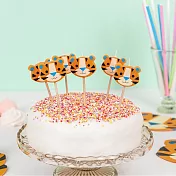《Rex LONDON》造型生日蠟燭6入(老虎) | 慶生小物 派對裝飾 造型蠟燭 蛋糕裝飾燭