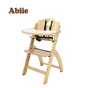 Abiie Beyond Junior Y成長型高腳餐椅原木色+椅墊 鴿子灰