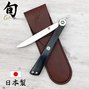【KAI 貝印】旬 Shun Classic 日本製VG-10鋼 折疊牛排刀 8.9cm 附皮革保護套