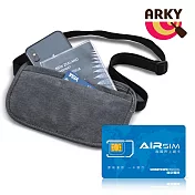 ARKY RFID防盜拷貼身收納頸掛腰包+★無國界上網卡超值組合