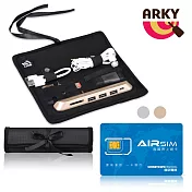ARKY ScrOrganizer USB擴充數位收納卷軸包+★無國界上網卡超值組合 銀色HUB