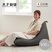 【日本hanalolo】POTORA 可拆洗懶骨頭沙發椅(針織布款)-100L- 灰綠