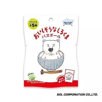 日本NOL-美味的白熊入浴球(泡澡球)-4入(綠茶香氣/洗澡玩具/交換禮物)