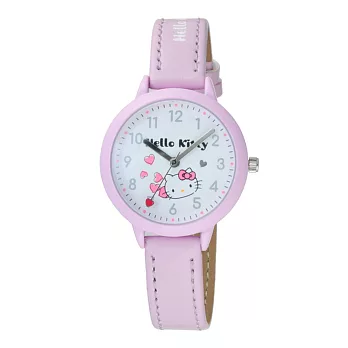 Hello Kitty 經典凱蒂貓造型腕錶-紫