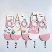 【Wonderland】小清新日系棉質隱形襪/女襪(5色) FREE 太陽花花