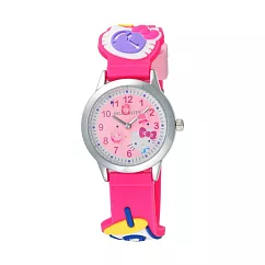 Hello Kitty 凱蒂貓 45TH 限定造型腕錶─桃紅