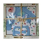 美國Elegant kids十一件組彌月禮盒-藍色 (E015) 彌月禮盒 八件組彌月禮盒 男嬰裝 男嬰 嬰兒手套 嬰兒帽子 嬰兒圍兜 嬰兒套裝 嬰兒襪子 嬰兒裝