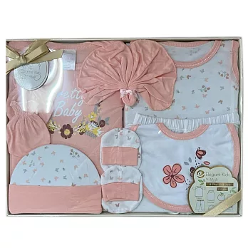 美國Elegant kids八件組彌月禮盒-粉色 (E012) 彌月禮盒 八件組彌月禮盒 女嬰裝 女嬰 嬰兒手套 嬰兒帽子 嬰兒圍兜 嬰兒套裝 嬰兒襪子 嬰兒裝