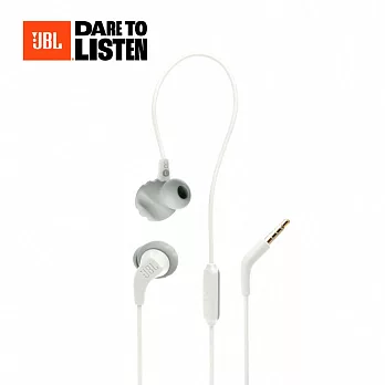 【JBL】ENDURANCE Run 2 防水入耳式耳機（四色） White