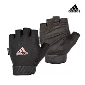 Adidas 可調式透氣短指訓練手套-粉(S-L) S 粉色