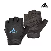 Adidas 可調式透氣短指訓練手套(藍)(M-L) M 藍色