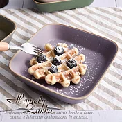 【Homely Zakka】莫蘭迪純色啞光磨砂陶瓷餐盤餐具_4色任選 莫蘭迪紫