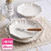 【Homely Zakka】日式創意浮雕亮光面仿窯變釉陶瓷餐盤碗餐具_小圓深盤