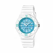 CASIO 卡西歐 LRW-200H 時尚活力亮面錶帶輕巧防水手錶 2C-藍格子