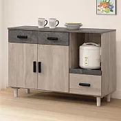 《Homelike》 梅林4尺餐櫃(木面) 電器櫃 碗盤收納櫃 櫥櫃 置物櫃 收納櫃