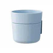 日本Like-it｜牆壁裝飾雙層儲物收納杯(盒) 水藍色