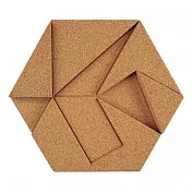 Muratto 葡萄牙設計牆壁吸音防水造型軟木塊22片/盒-風車 軟木原色