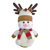摩達客聖誕圍巾 白色雪人擺飾(小)17*32cm單入