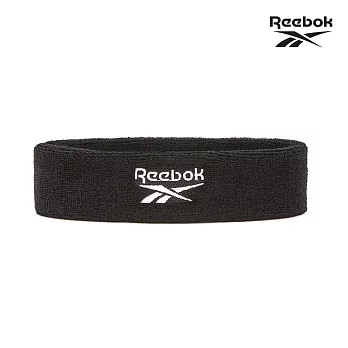 Reebok 加厚棉質舒適運動頭帶(雙色) 黑色
