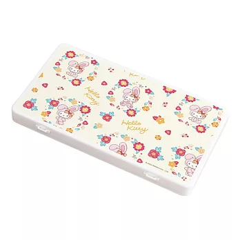 【Sanrio 三麗鷗】隨身口罩收納盒 兔年款 收納盒 零錢收納 飾品收納 (18.4*10.4*1.5cm) KT兔年花布