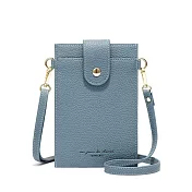 【L.Elegant】韓版時尚輕薄款實用外出手機零錢包(共四色)B602 藍色