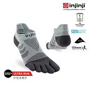 【injinji】女 Ultra Run終極系列五趾隱形襪 XS-S 石板灰