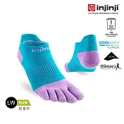 【injinji】女 Run輕量吸排五趾隱形襪NX XS-S 藍/紫糖