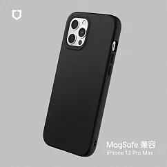 犀牛盾 iPhone 12 Pro Max (6.7吋) SolidSuit (MagSafe 兼容) 防摔背蓋手機保護殼─ 經典黑
