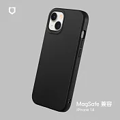 犀牛盾 iPhone 14 / 13 共用 (6.1吋) SolidSuit (MagSafe 兼容) 防摔背蓋手機保護殼- 經典黑