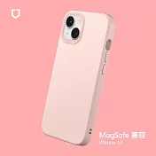 犀牛盾 iPhone 14 / 13 共用 (6.1吋) SolidSuit (MagSafe 兼容) 防摔背蓋手機保護殼- 櫻花粉