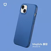 犀牛盾 iPhone 14 / 13 共用 (6.1吋) SolidSuit (MagSafe 兼容) 防摔背蓋手機保護殼- 鈷藍