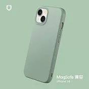 犀牛盾 iPhone 14 / 13 共用 (6.1吋) SolidSuit (MagSafe 兼容) 防摔背蓋手機保護殼- 鼠尾草綠