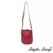 Legato Largo 小法式鬱金香手提斜背兩用托特包- 紅色