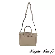 Legato Largo 皮帶釦飾兩用托特包- 奶茶色
