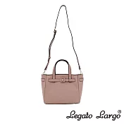 Legato Largo 皮帶釦飾兩用托特包- 粉紅色