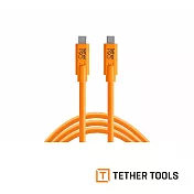 Tether Tools CUC10-ORG USB-C 到 USB-C 傳輸線-橘色 3m