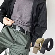 【E.dot】簡約時尚POM無金屬防過敏腰帶 卡其色
