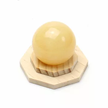 【開運工場】35mm黃玉水晶球原木八卦擺飾組