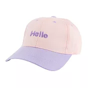 英國【Hugger】小文青撞色兒童棒球帽子 Hello粉紫色(防曬透氣遮陽輕量小孩鴨舌)