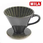 MILA日本製 織部燒 咖啡濾杯02-鐵織部釉