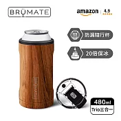 【BrüMate】Trio 飲料鋁罐三合一 保溫保冰杯 | 480ml/16oz  (BruMate/隨行杯/咖啡杯/露營杯) 樹木紋