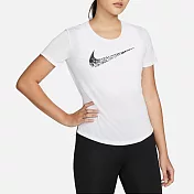 Nike Swoosh Run 女短袖上衣-白-DM7778100 L 白色