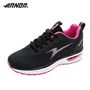 【ARNOR】女輕量慢跑鞋-ARWR22162/ 24cm 黑粉桃