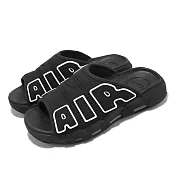Nike 拖鞋 Wmns Air More Uptempo Slide 黑 白 大AIR 女鞋 氣墊 FD5983-001