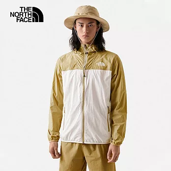The North Face M UPF WIND JACKET - AP 男 防風防曬連帽外套-白棕-NF0A4U8XQK4 L 白色