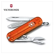 VICTORINOX 瑞士維氏 Classic Colors 系列 透色經典7用瑞士刀款 58mm（10款）0.6223.T 透橘色