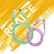 【REAICE】KYOHAYA USB-A to Lightning 日本同步馬卡龍色系親膚充電線(日本進口充電線)共5色 二入組