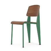 Vitra Standard 標準單椅 （胡桃木座面、春芽綠椅腳）