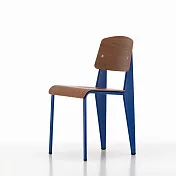 Vitra Standard 標準單椅 （胡桃木座面、鈷藍椅腳）