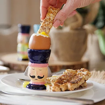 《KitchenCraft》Nutcracker童話手繪陶製蛋杯(胡桃鉗士兵) | 雞蛋杯 蛋托 早午餐 餐具
